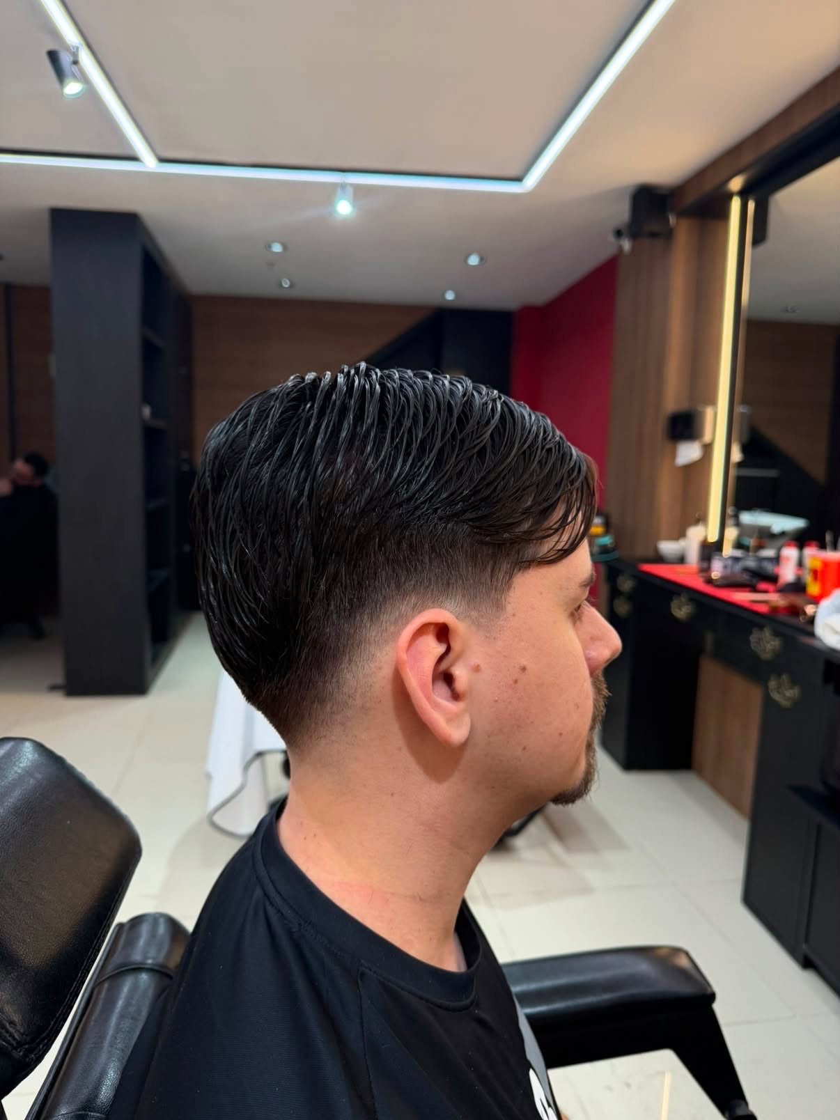 Resultado de corte visto por trás